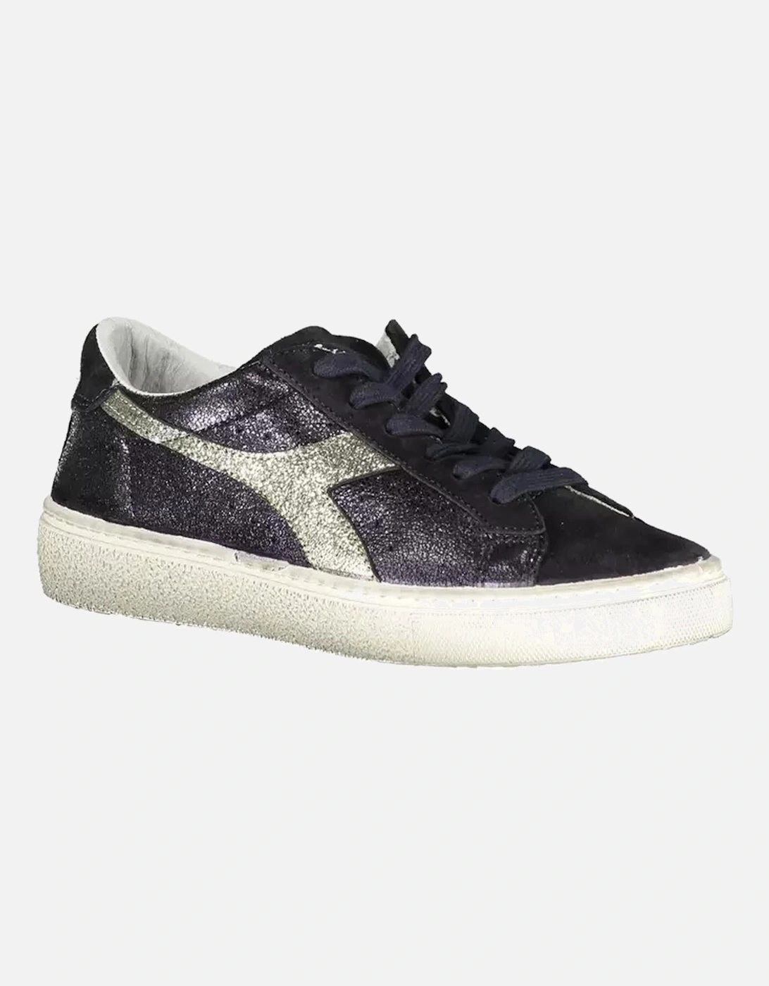 Contrasting Lace Sports Shoe with Logo Women - Black Sneakers