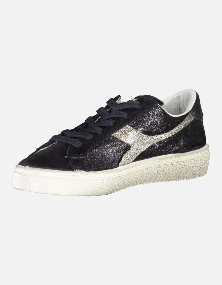 Contrasting Lace Sports Shoe with Logo Women - Black Sneakers