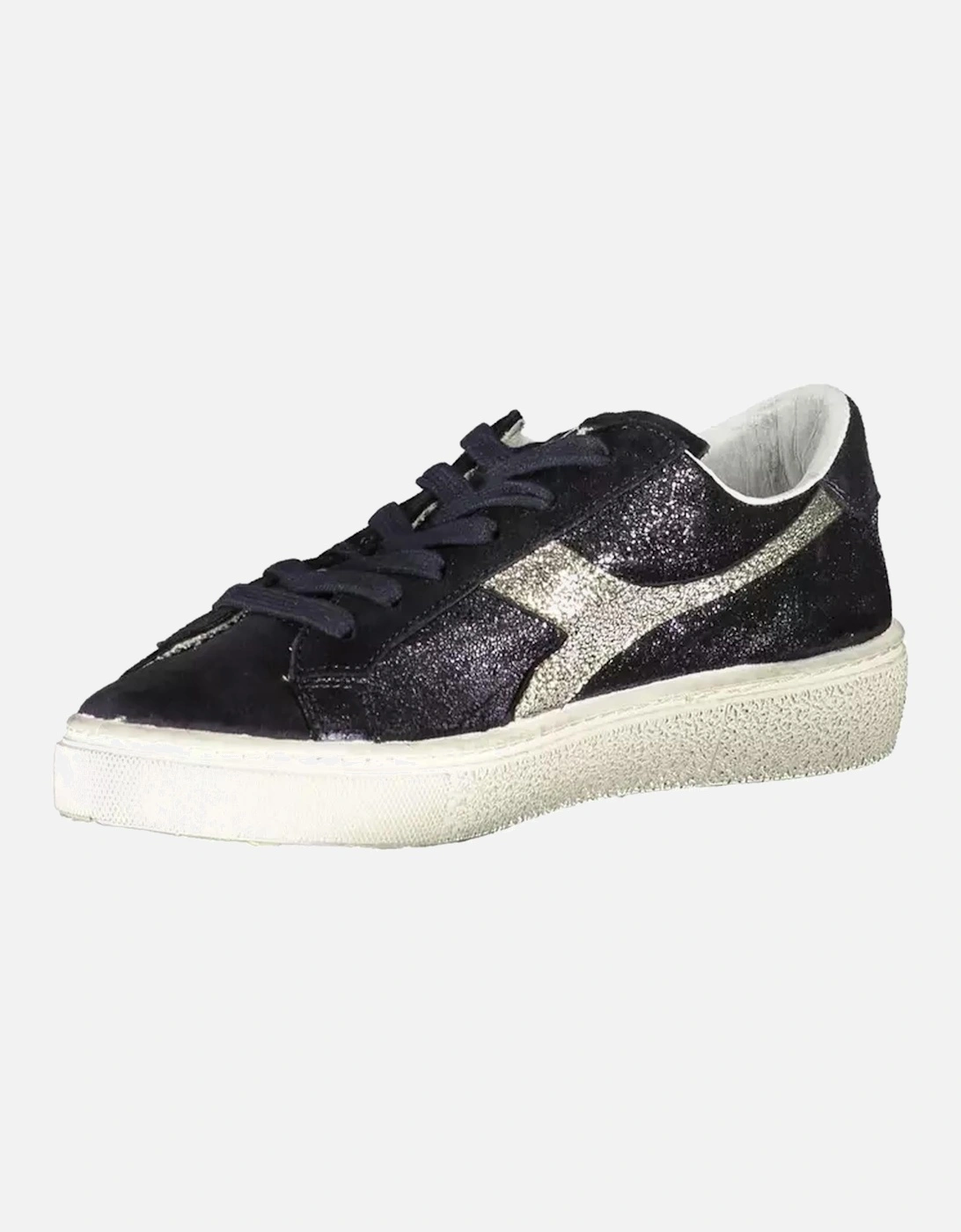 Contrasting Lace Sports Shoe with Logo Women - Black Sneakers