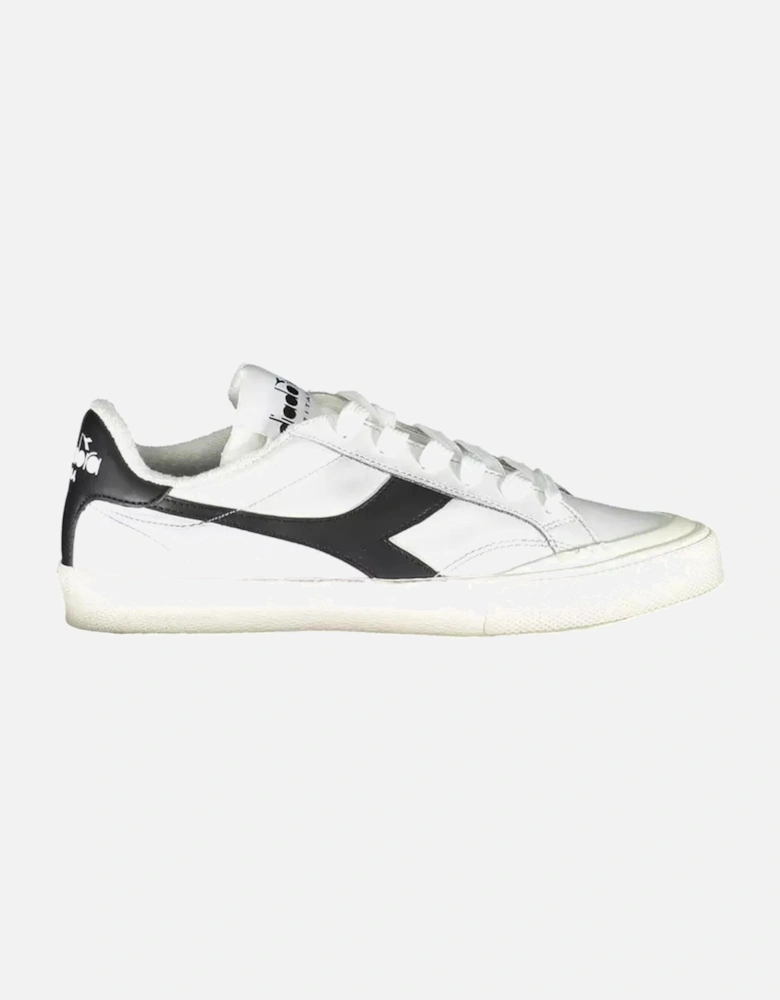 Laced Sports Shoes with Contrasting Details and Logo Women - White