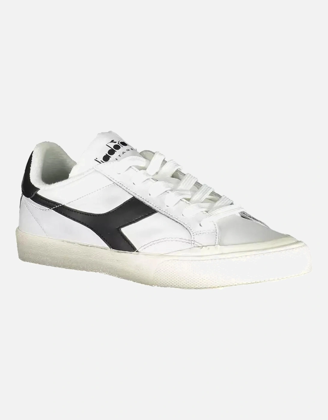 Laced Sports Shoes with Contrasting Details and Logo Women - White