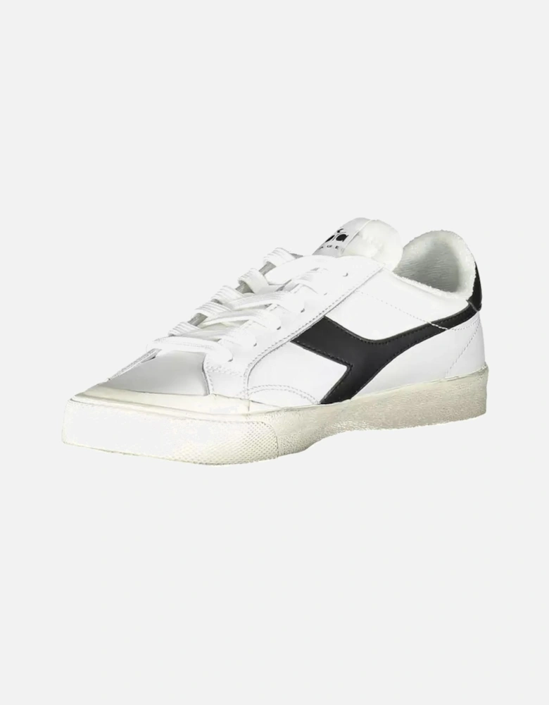 Laced Sports Shoes with Contrasting Details and Logo Women - White