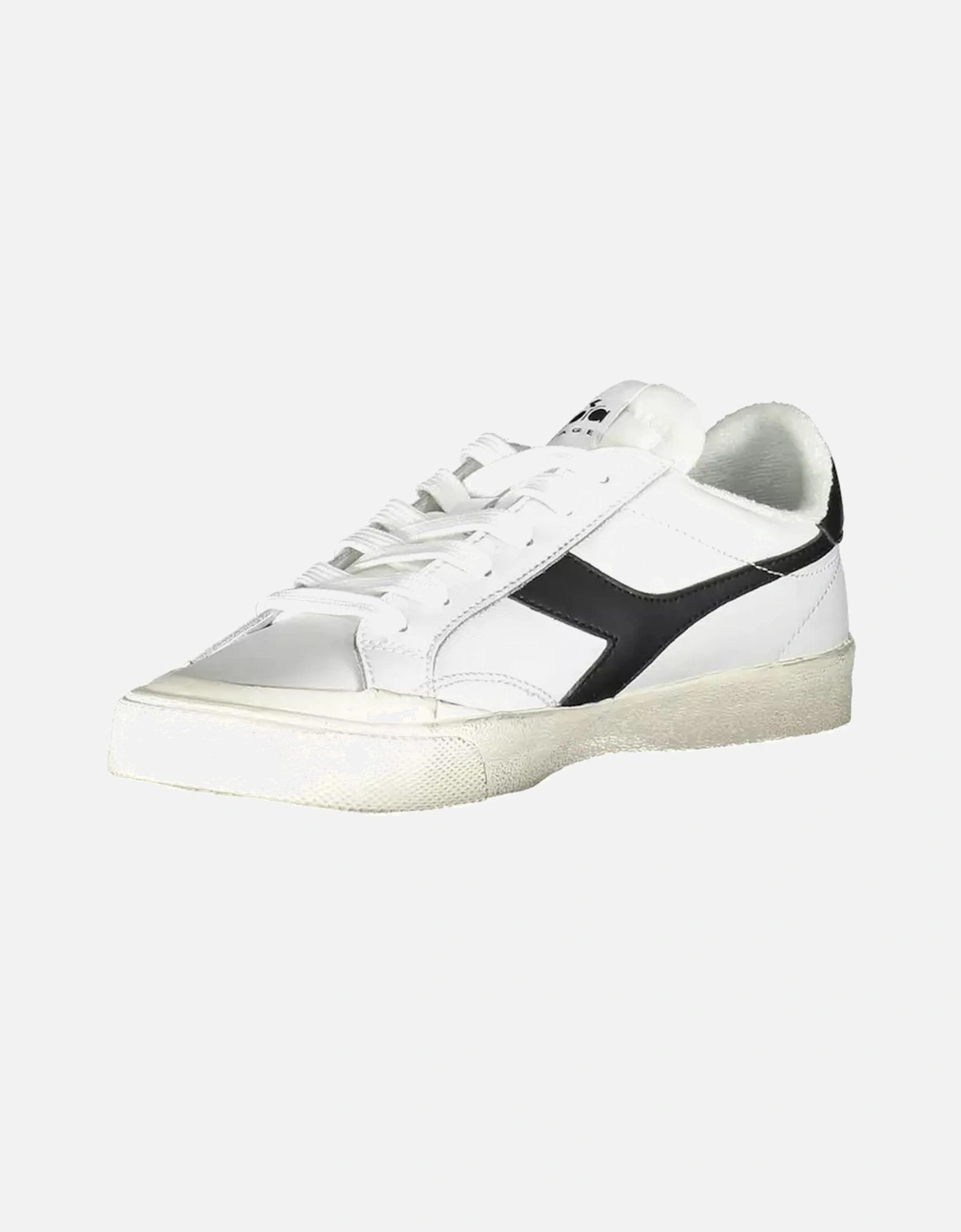 Laced Sports Shoes with Contrasting Details and Logo Women - White