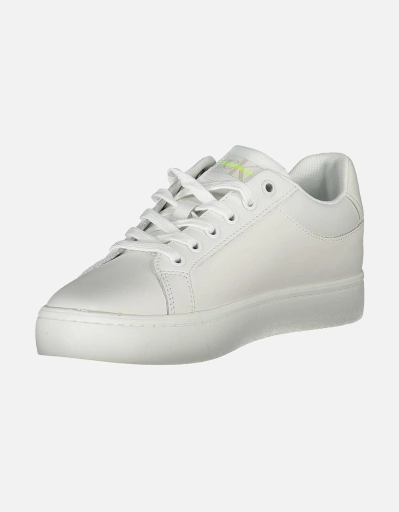 Eco-Conscious Sporty Sneakers with Contrasting Details Women - White