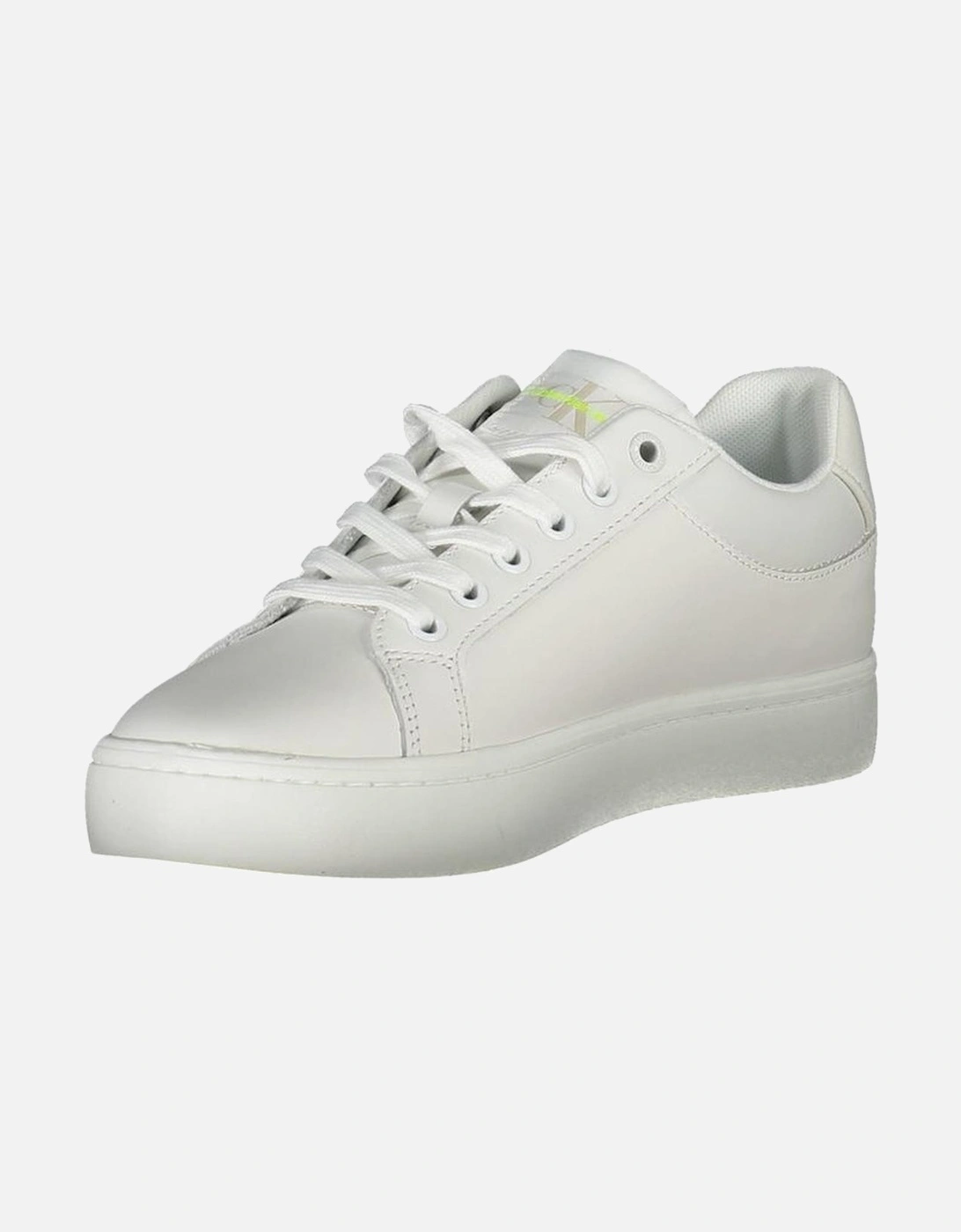 Eco-Conscious Sporty Sneakers with Contrasting Details Women - White