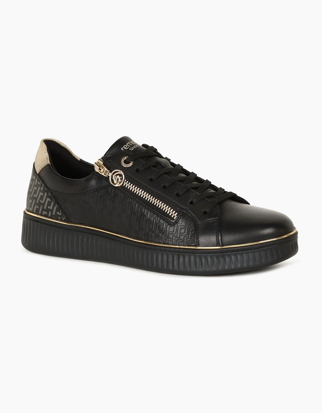 Remonte Women's Black Patter Trainers - Size: 6.5