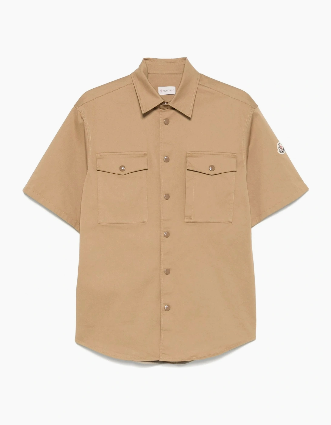Moncler Men's Cotton SS Shirt Beige - Cream - Size: 40/Regular