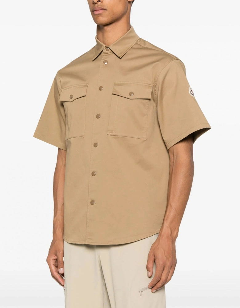 Cotton SS Shirt Beige
