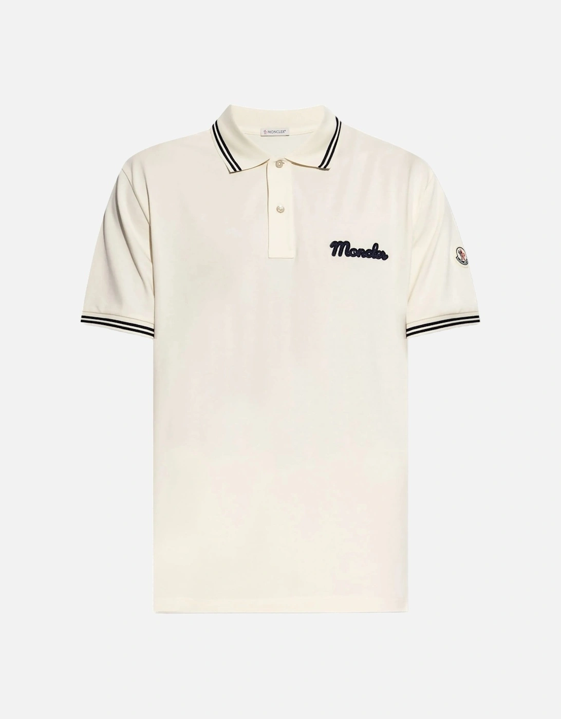 Branded Cotton Polo Shirt Beige, 6 of 5