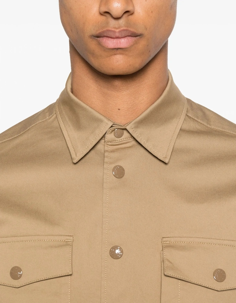 Cotton SS Shirt Beige