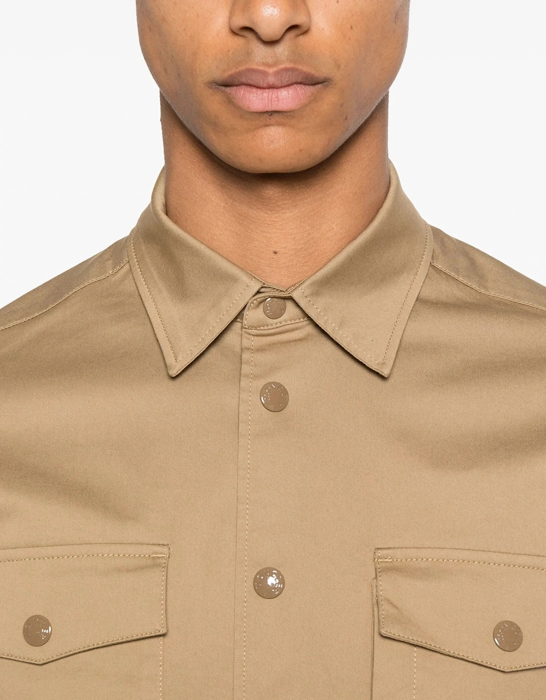 Cotton SS Shirt Beige