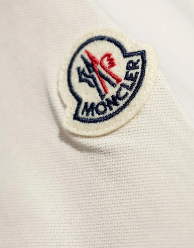 Branded Cotton Polo Shirt Beige
