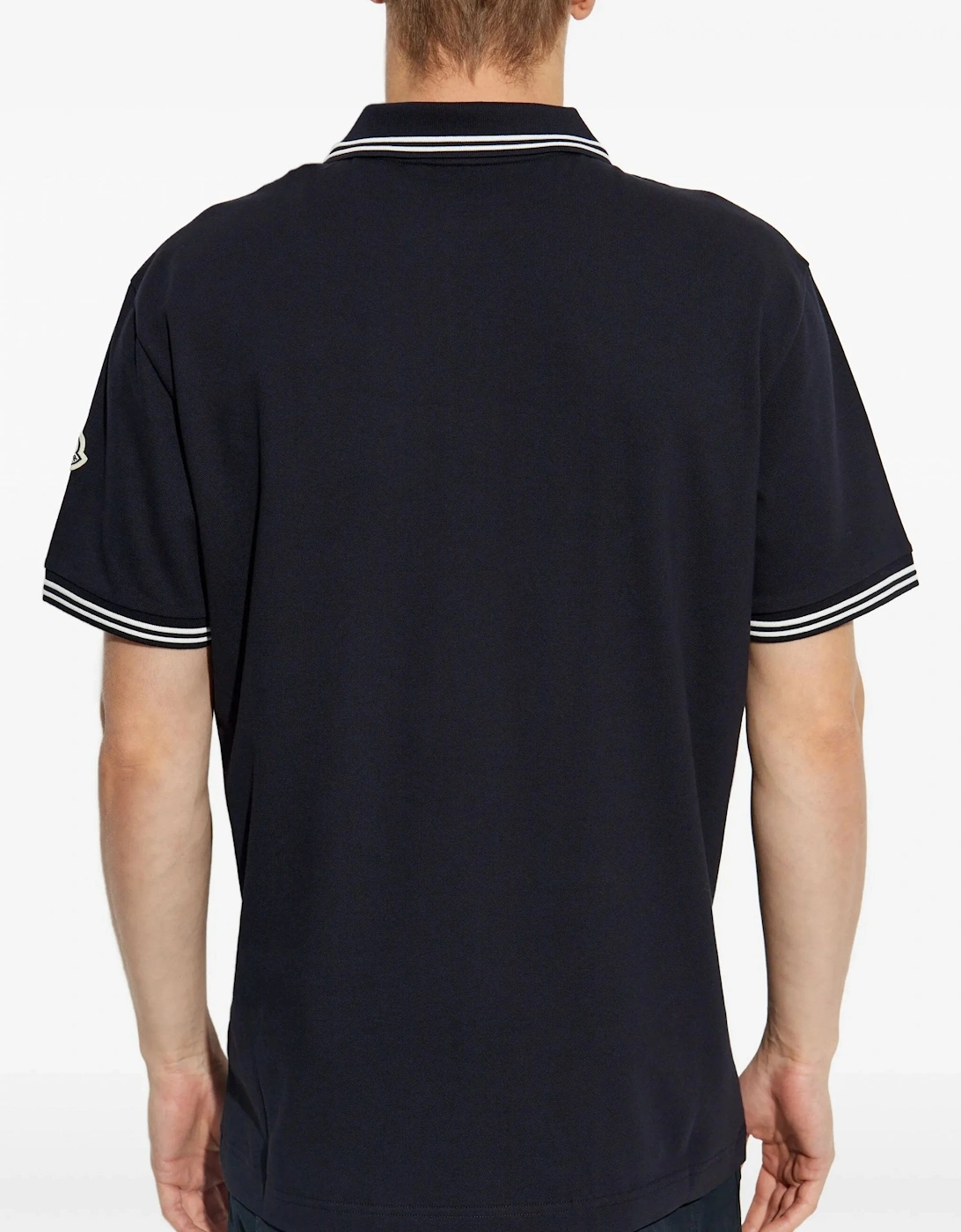 Branded Cotton Polo Shirt Navy
