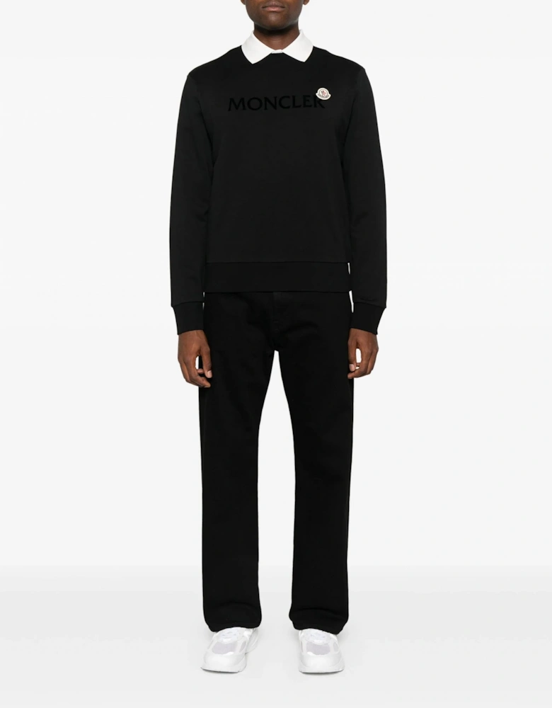 Flock Logo Sweatshirt Black