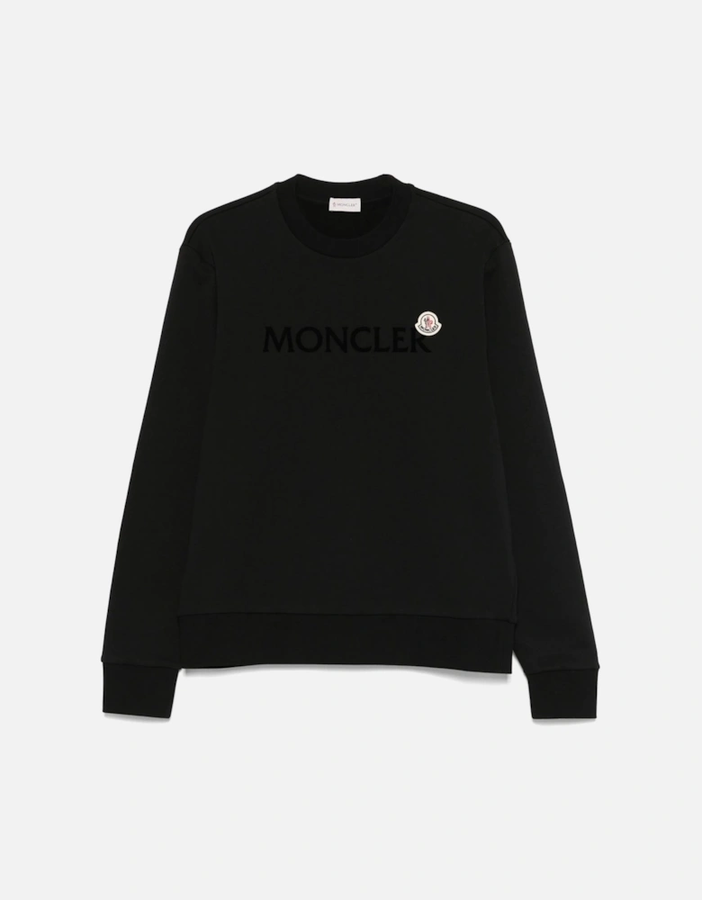Flock Logo Sweatshirt Black