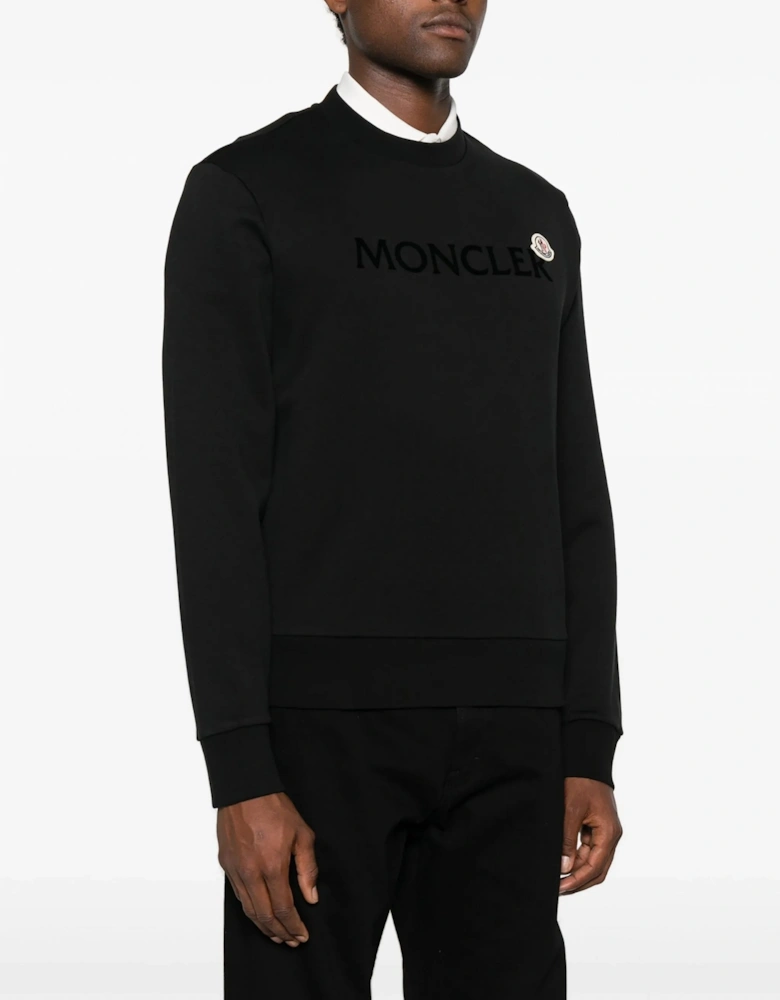 Flock Logo Sweatshirt Black