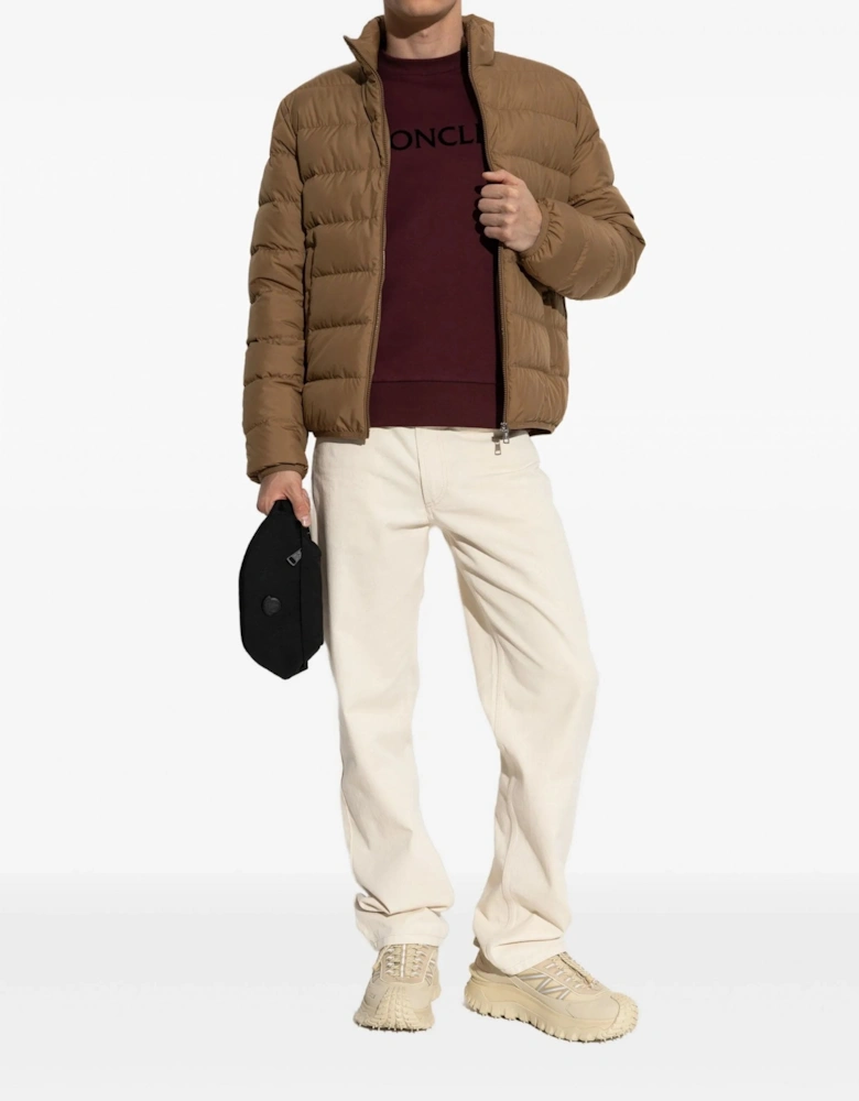 Flock Logo Sweatshirt Burgundy