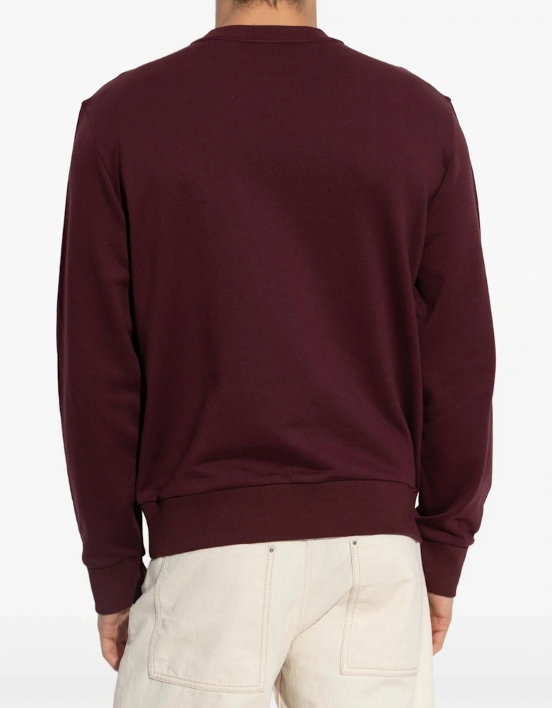 Flock Logo Sweatshirt Burgundy
