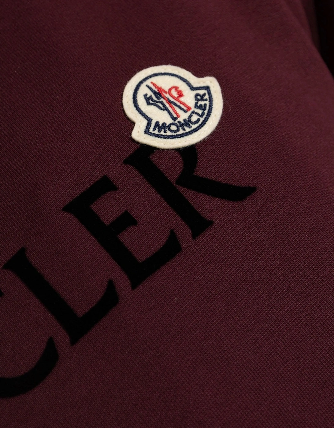 Flock Logo Sweatshirt Burgundy
