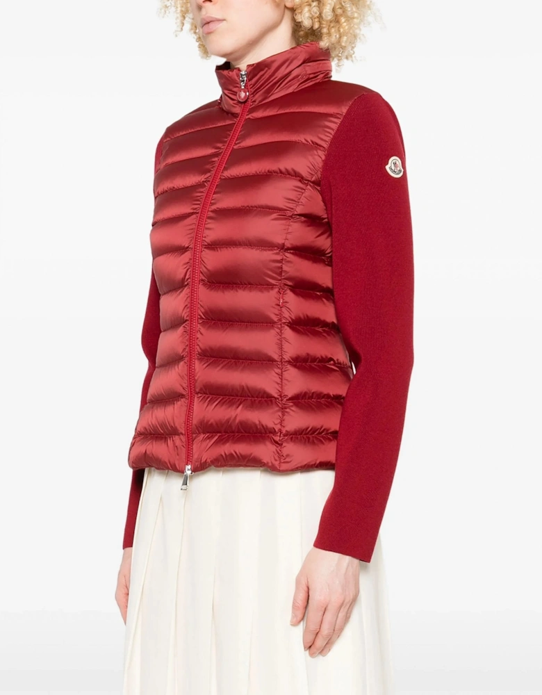 Womens Hybrid Cardigan Red