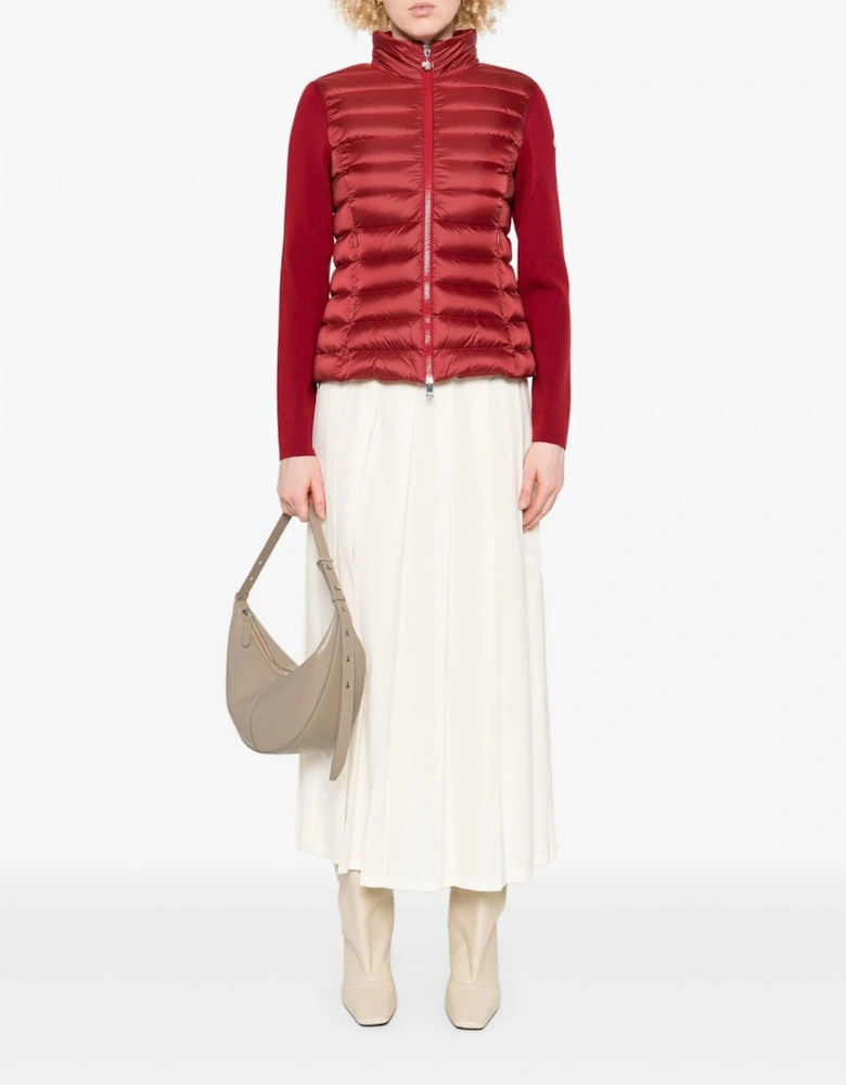 Womens Hybrid Cardigan Red
