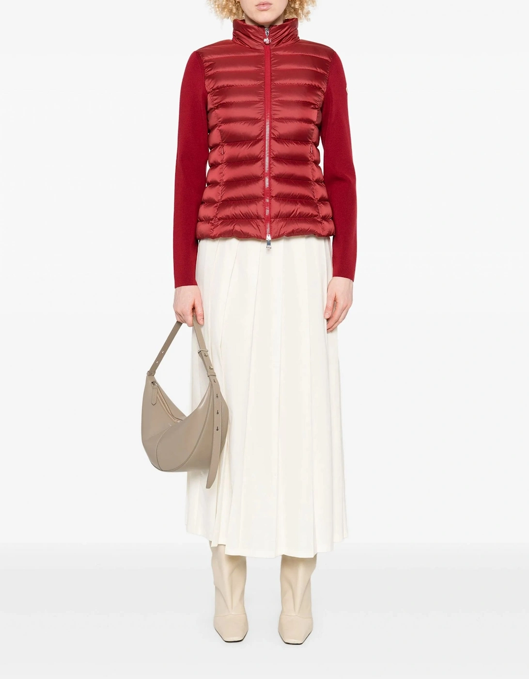 Womens Hybrid Cardigan Red