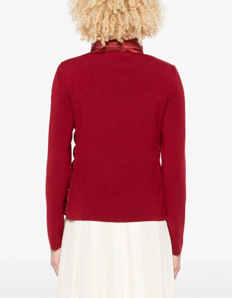 Womens Hybrid Cardigan Red