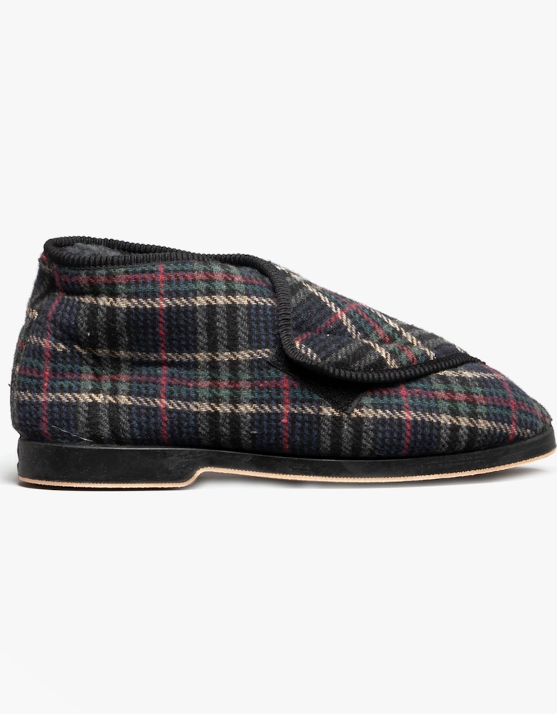 WILLIAM Mens Boot Slippers Check