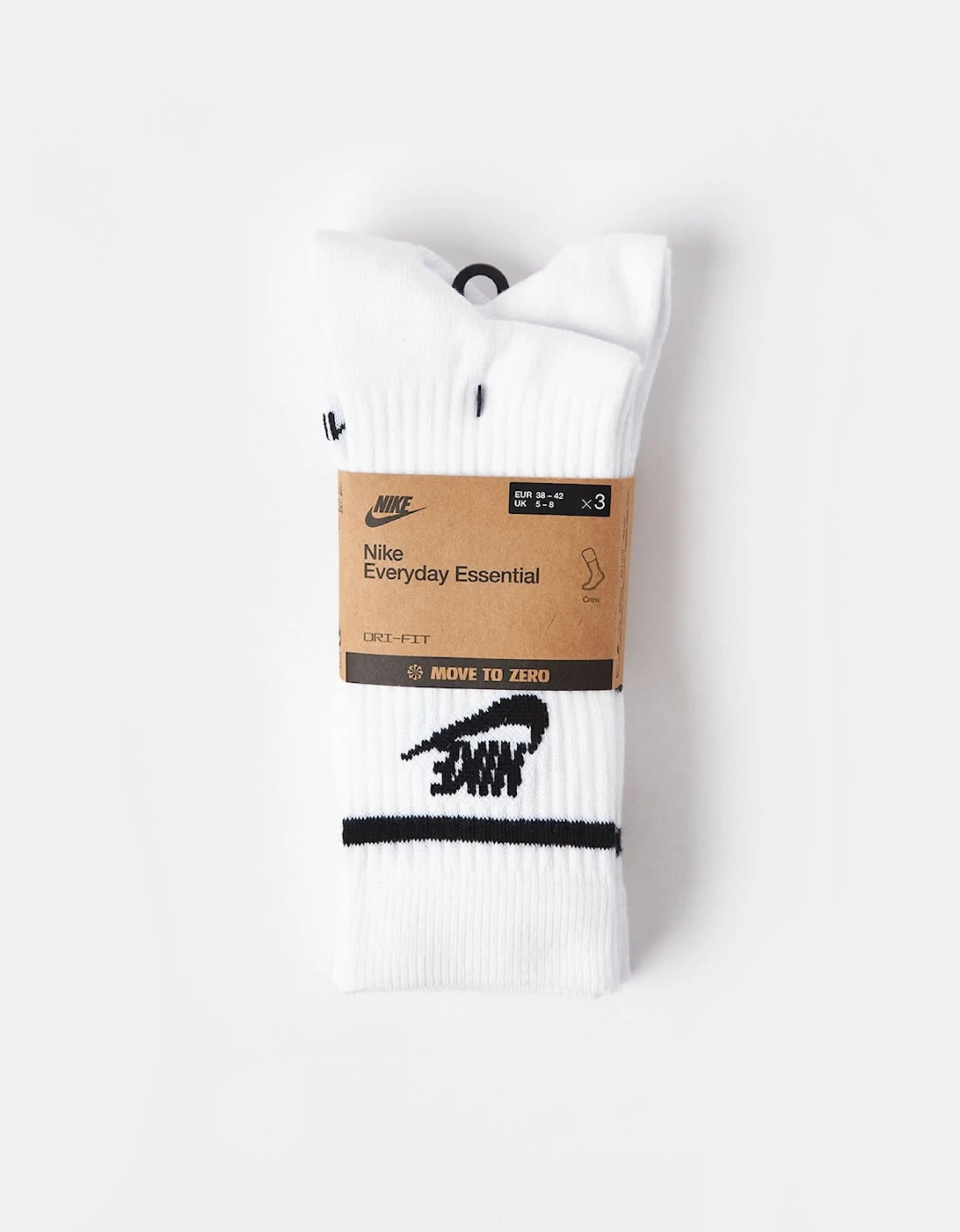 Men's 3 Pair Crew Socks White/Black