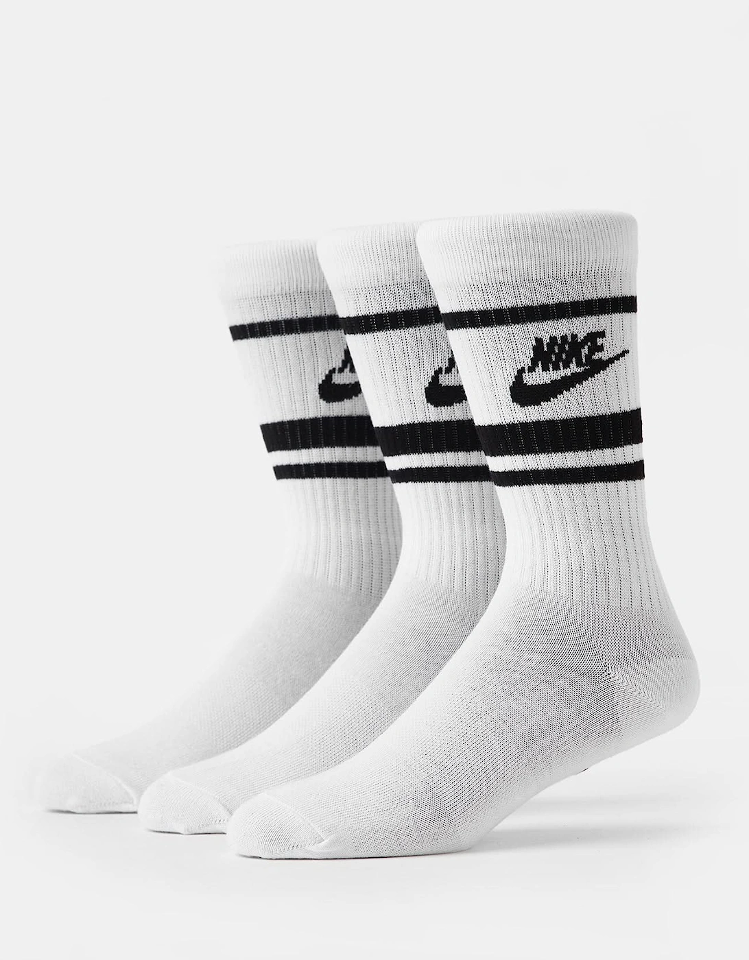 Men's 3 Pair Crew Socks White/Black, 3 of 2