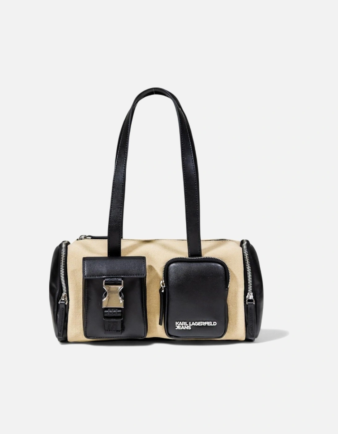 Stylish Zip Fastening Coloured Pattern Bag Women - Beige, 4 of 3