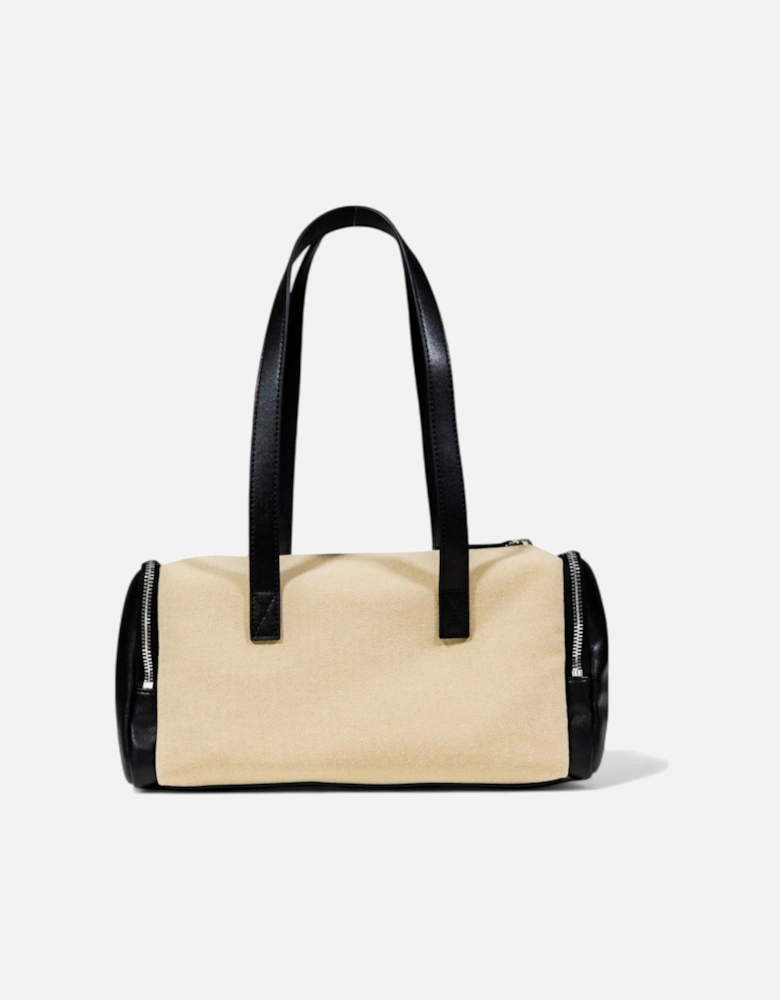 Stylish Zip Fastening Coloured Pattern Bag Women - Beige