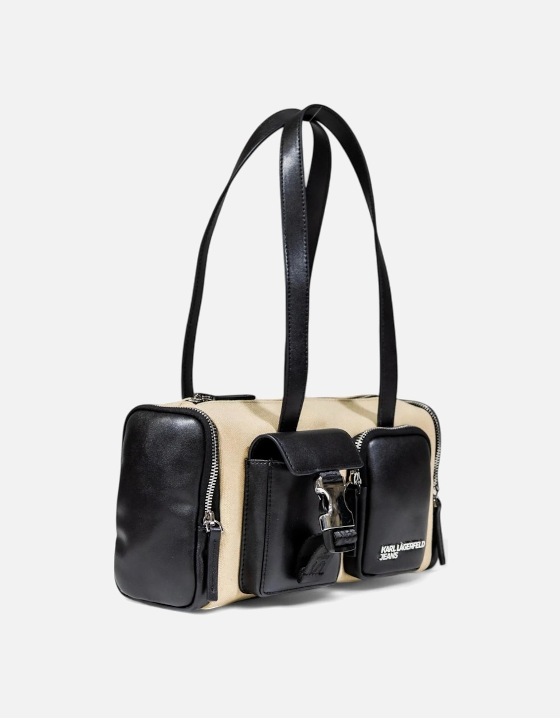 Stylish Zip Fastening Coloured Pattern Bag Women - Beige