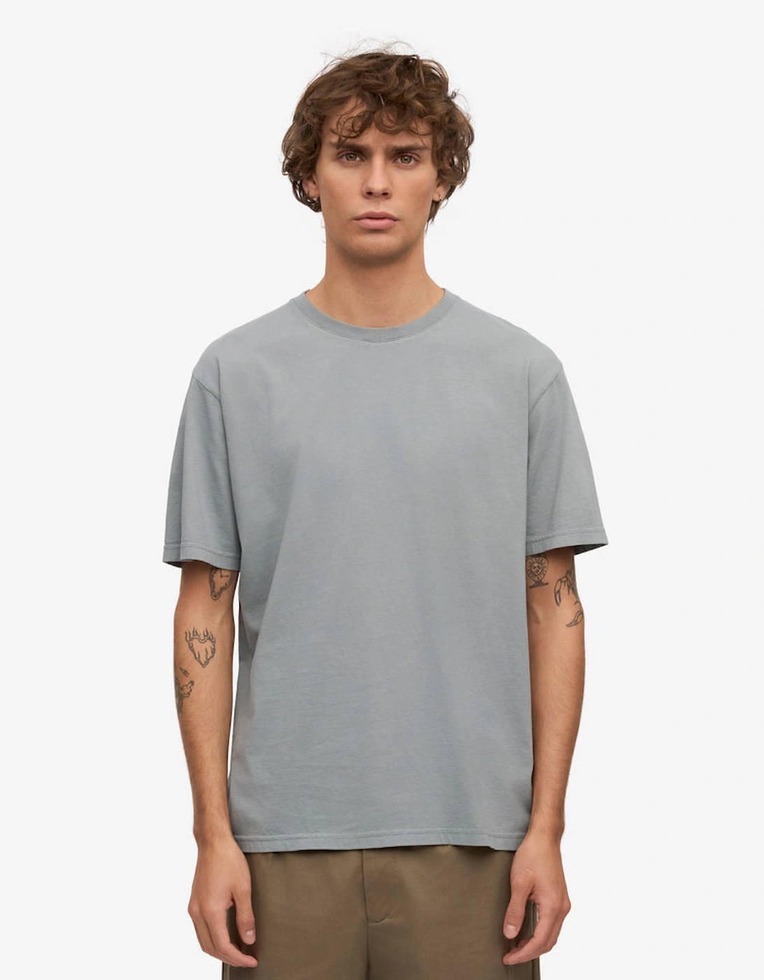 Colorful Standard Men's Blue Classic Organic T-Shirt - Steel - Size 36