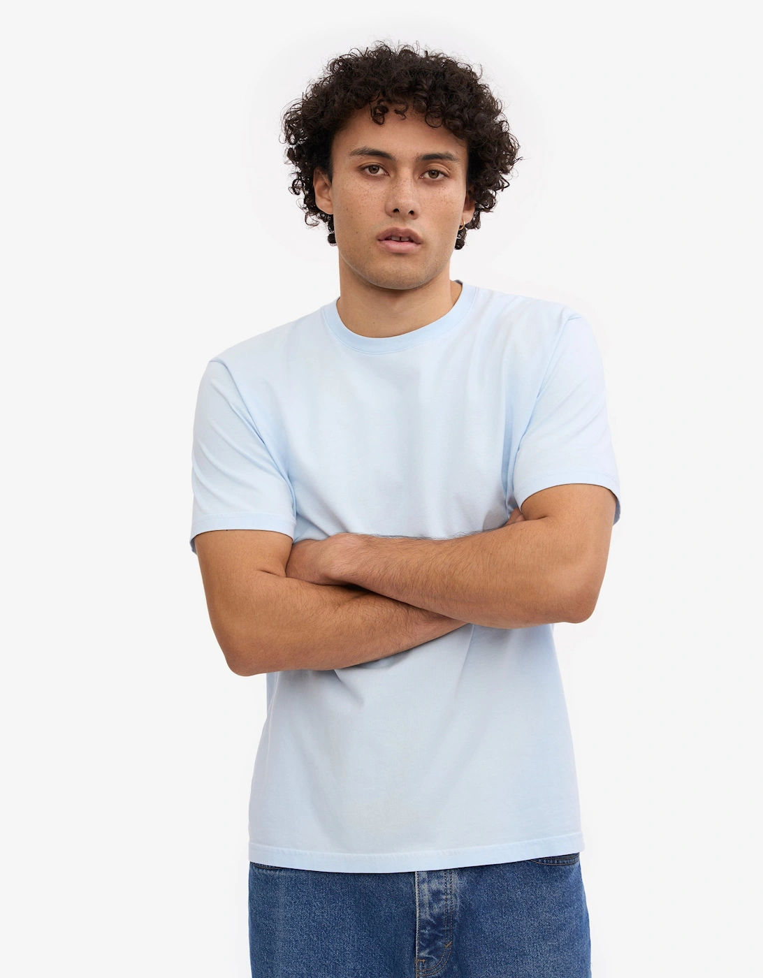 Colorful Standard Men's Blue Classic Organic T-Shirt - Polar - Size 42