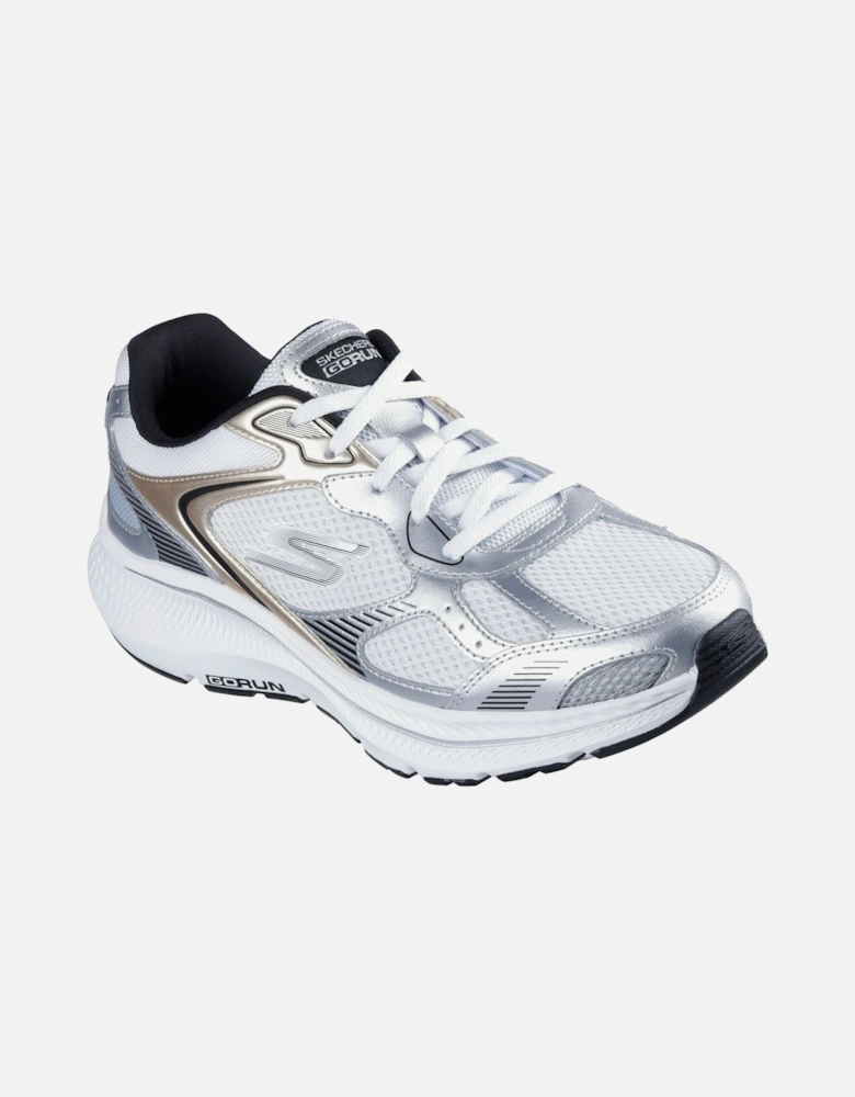 GO RUN Consistent 2.0 Volt Leather Women's White/Silver/Black Trainers