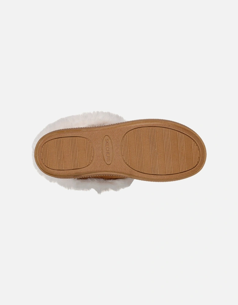 Cozy Campfire Winter Nights Polyester Women's Chestnut Slippers