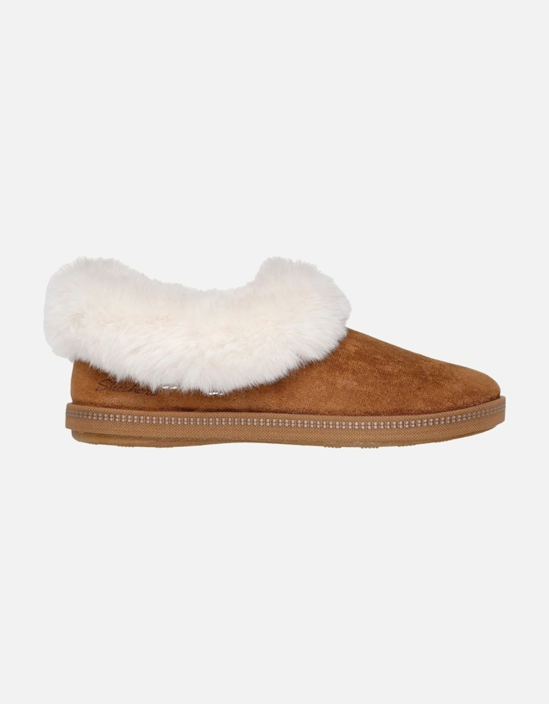 Cozy Campfire Winter Nights Polyester Women's Chestnut Slippers