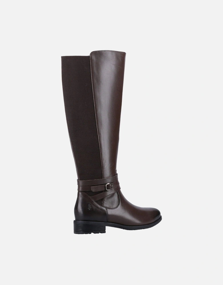 Vanessa Leather Women's Brown Heeled Knee High Boots