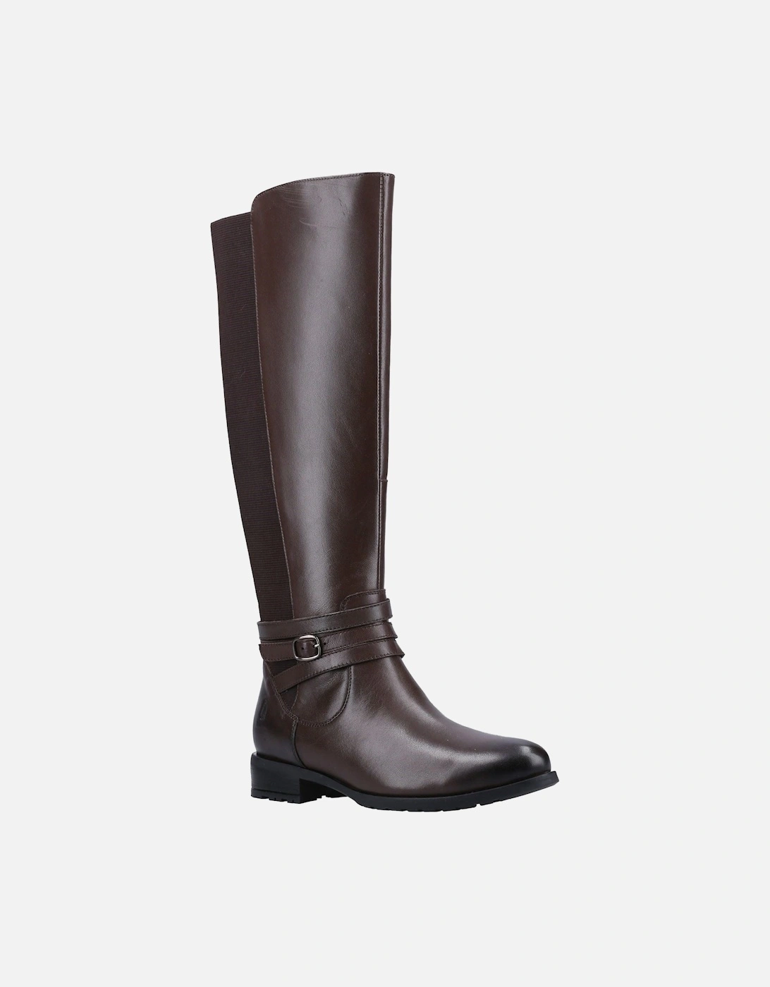 Vanessa Leather Women's Brown Heeled Knee High Boots, 5 of 4