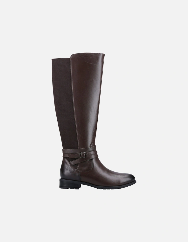 Vanessa Leather Women's Brown Heeled Knee High Boots