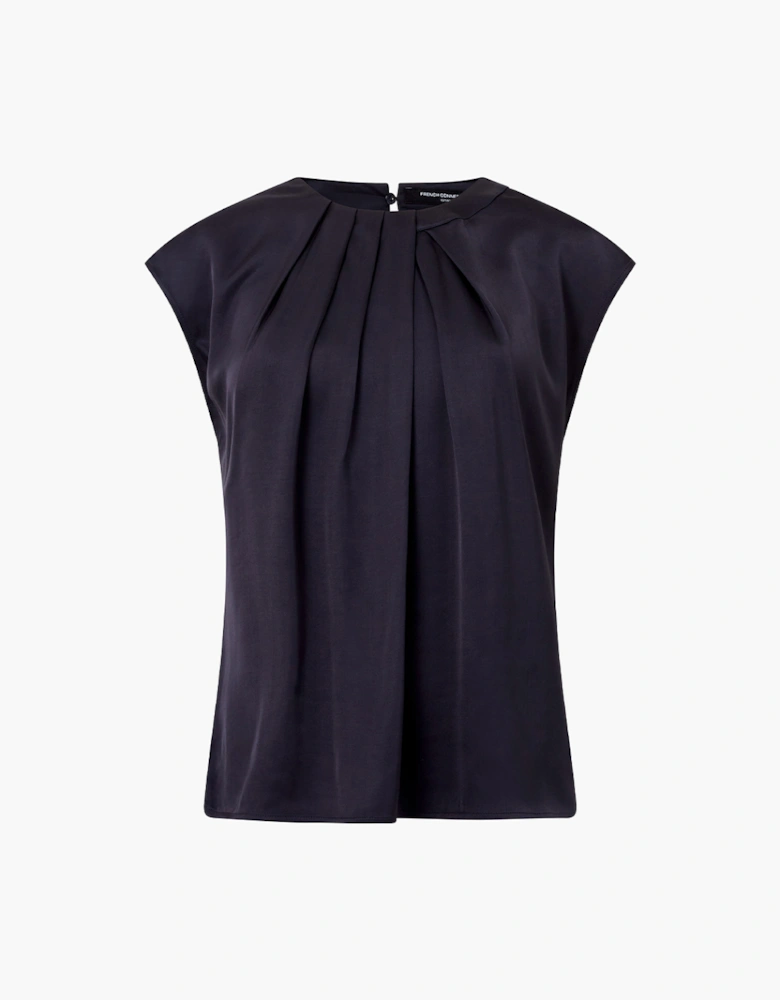 Women's Sera Satin Sleeveless Blouse Navy