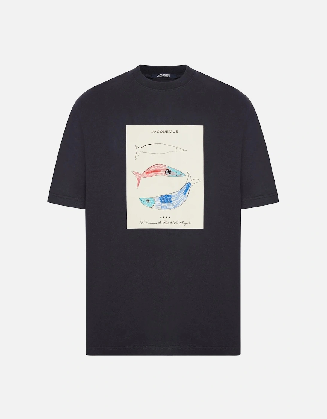 Le Marino Crewneck T-Shirt in Navy, 3 of 2