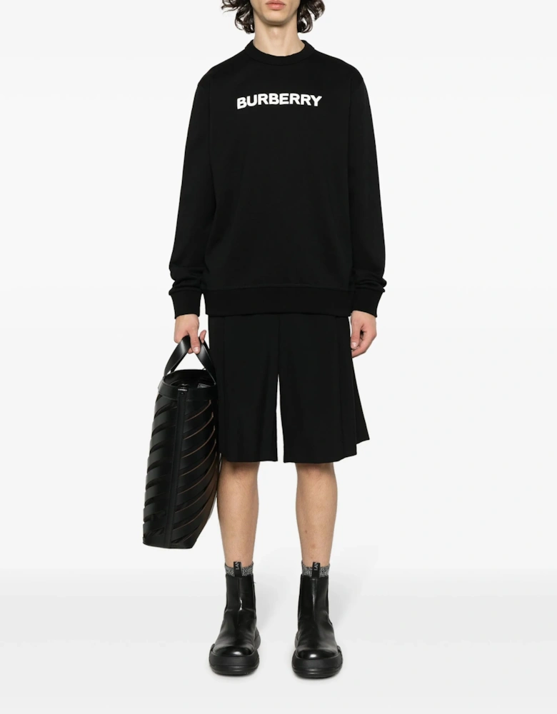 Logo Print Sweatshirt in Black