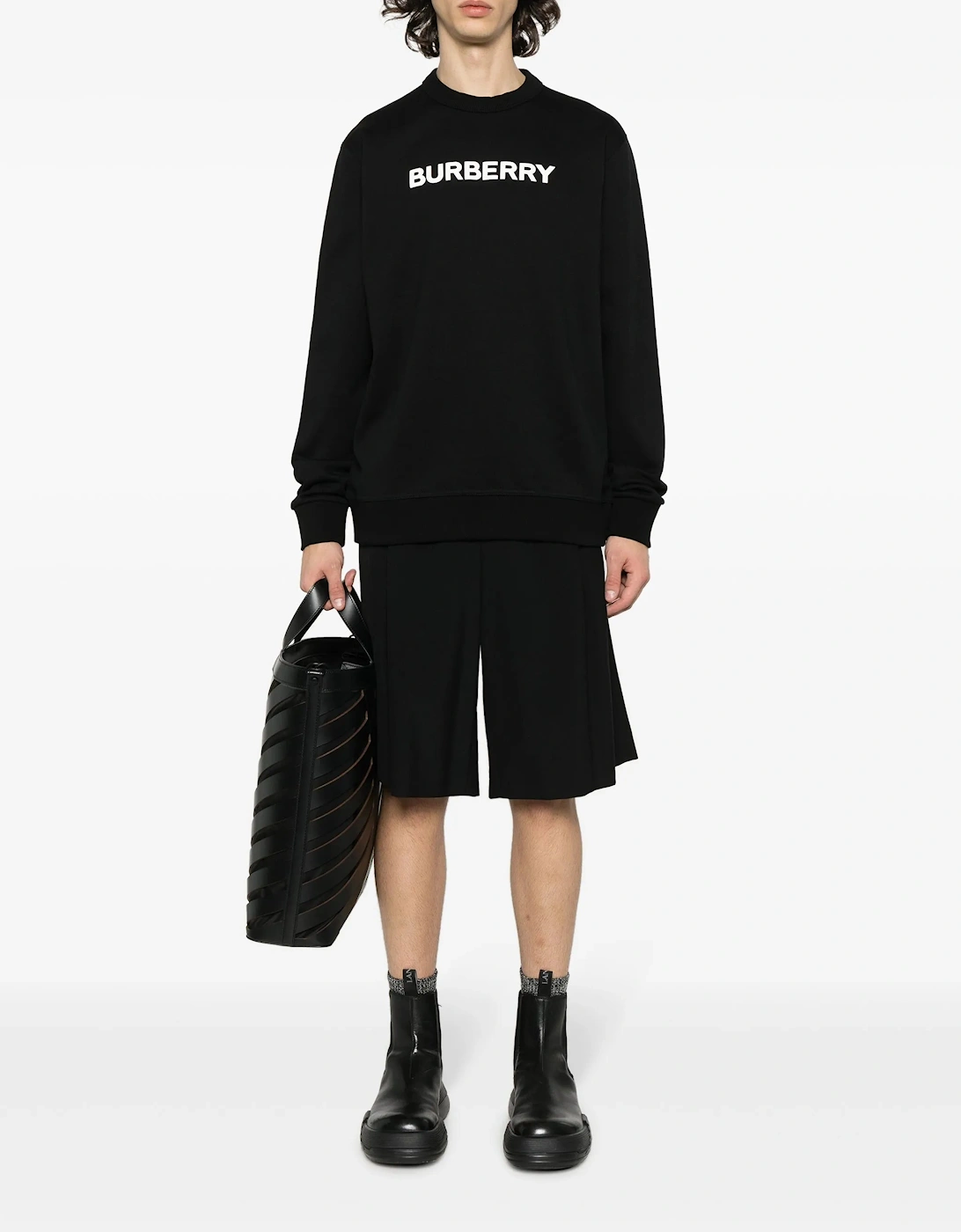 Logo Print Sweatshirt in Black