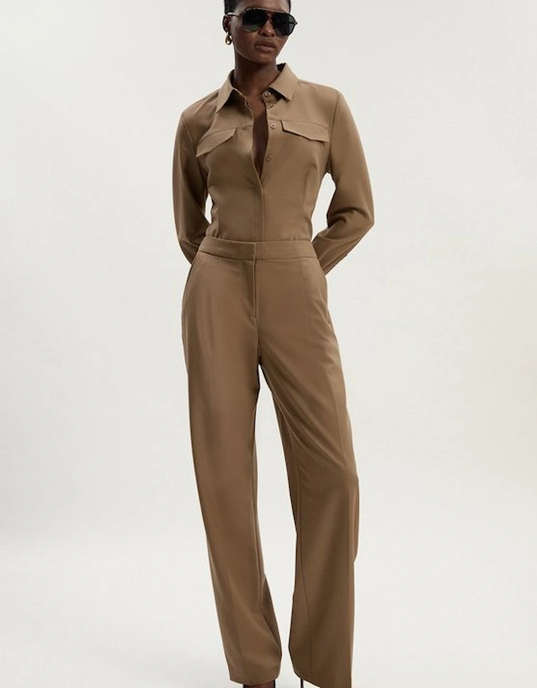 Viscose Blend Tailored Tapered Leg Trouser, 2 of 1