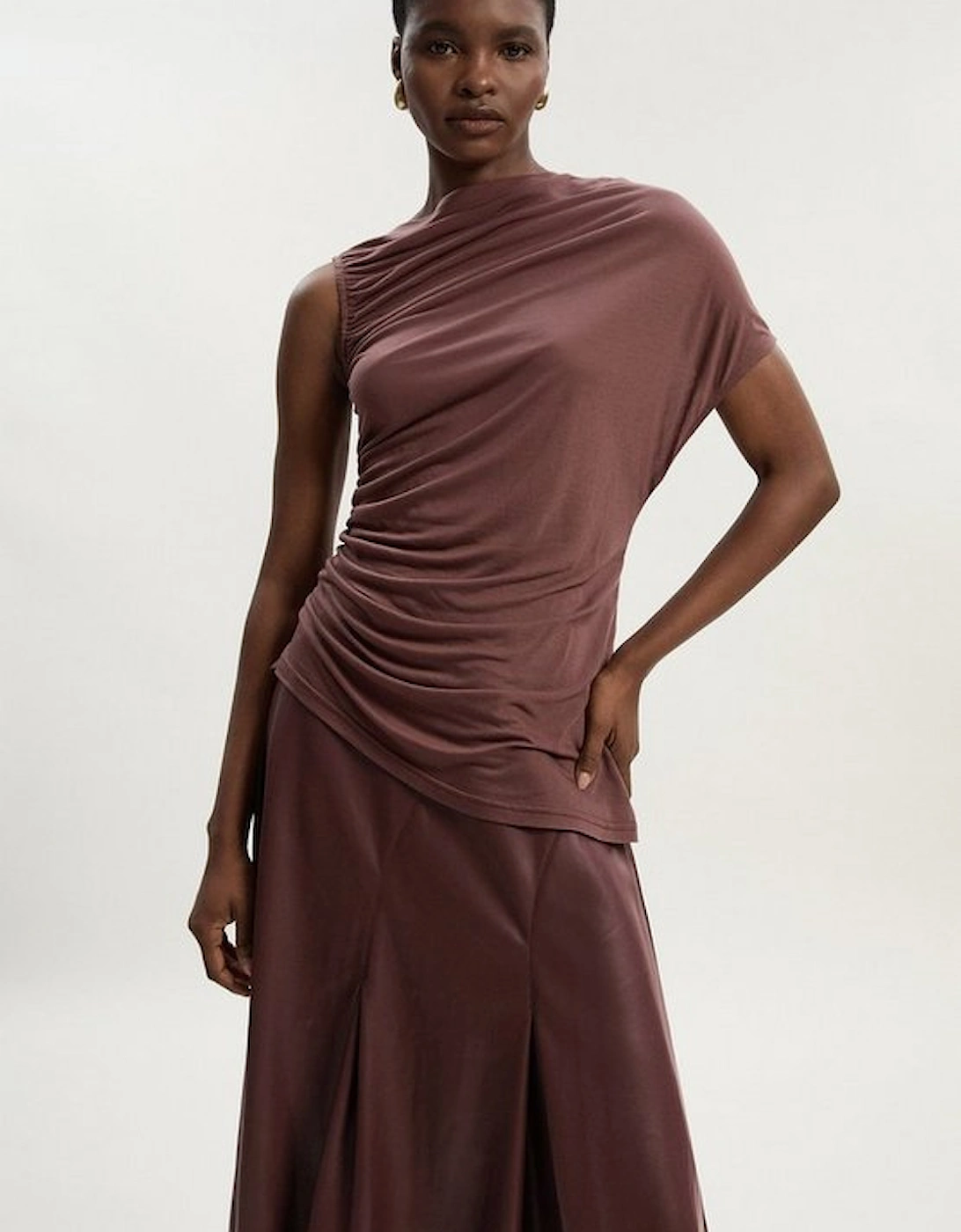 Tencel Ruched Detail Top, 2 of 1