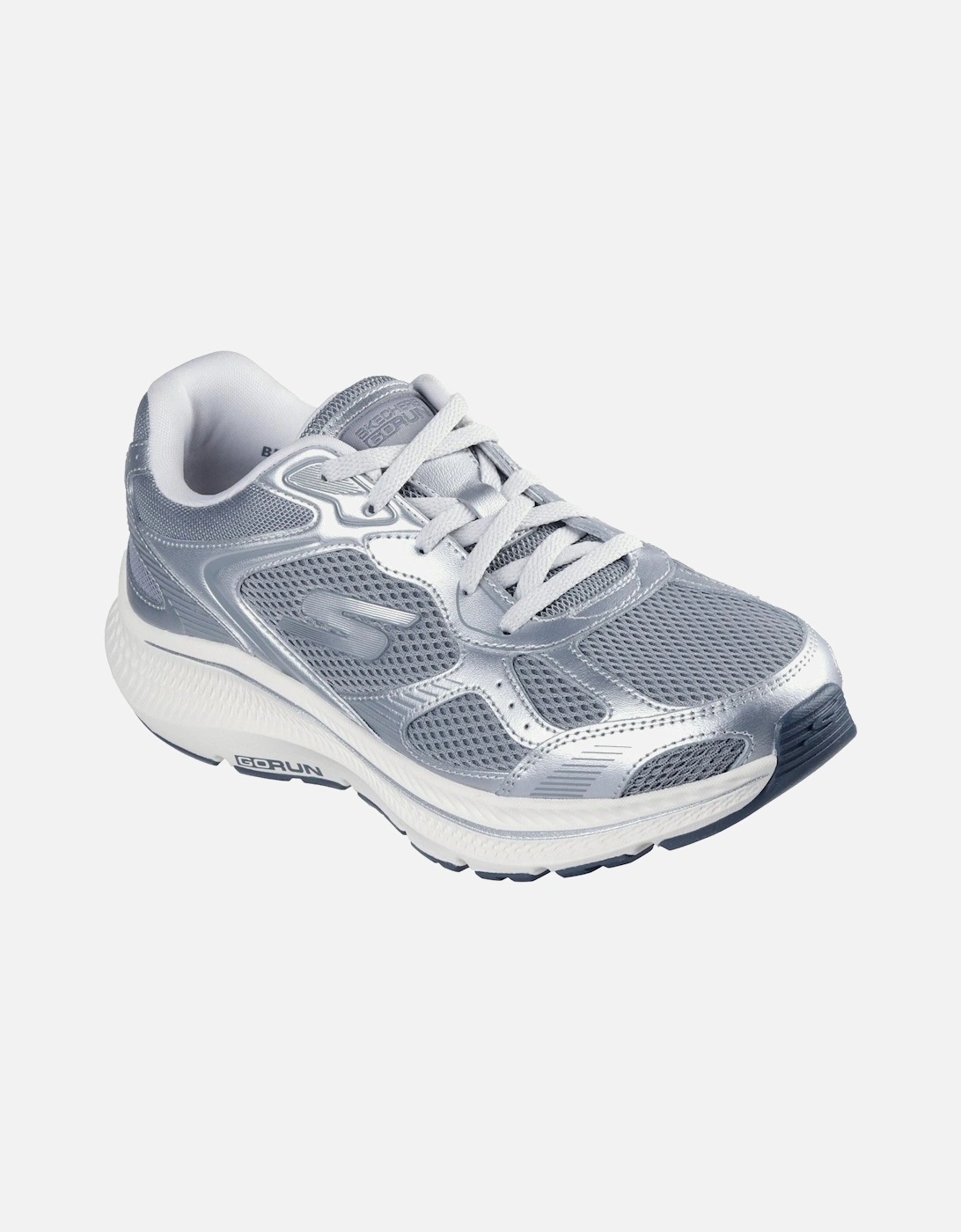 GO RUN Consistent 2.0 Volt Leather Women's Grey/Silver Trainers, 6 of 5