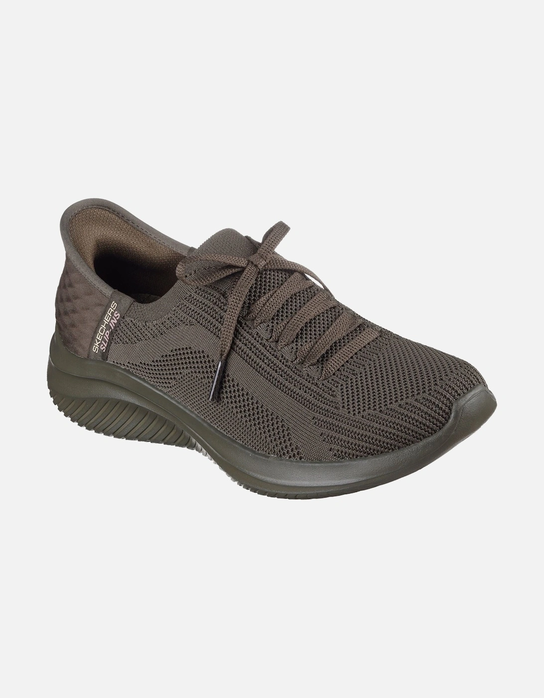 Ultra Flex 3.0 Pure Color Textile Women's Olive Trainers, 3 of 2