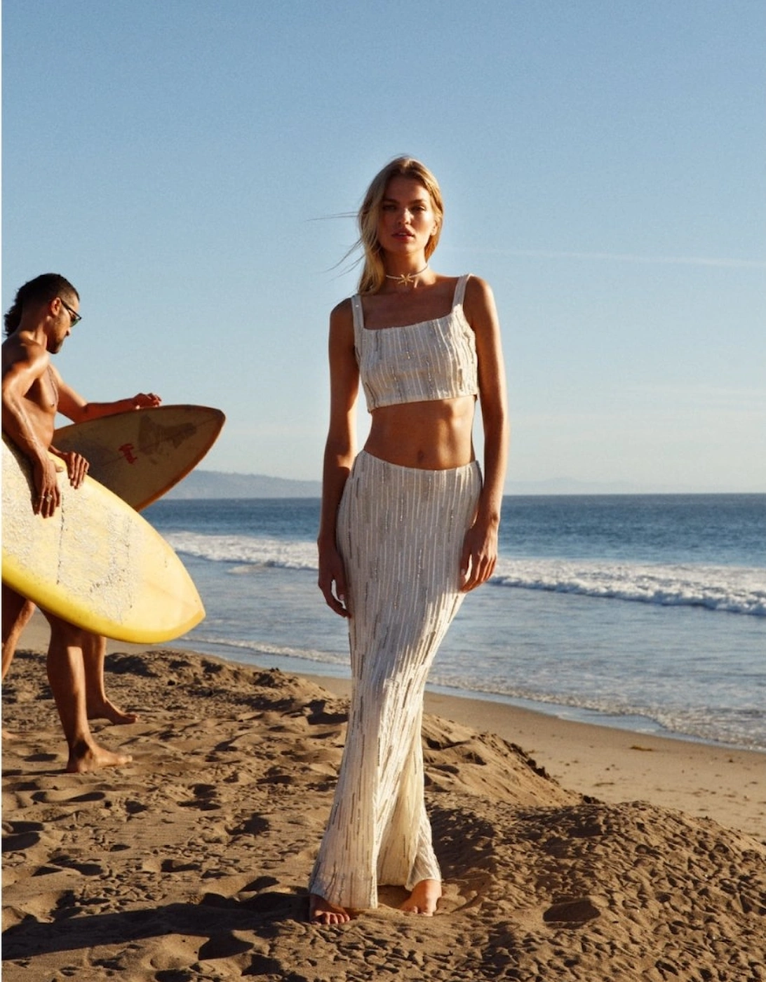 Aphrodite's White Beaded Co-ord Skirt - Daphne x Oceanus, 4 of 3